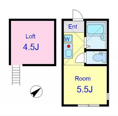 4.5畳の広々ロフト付