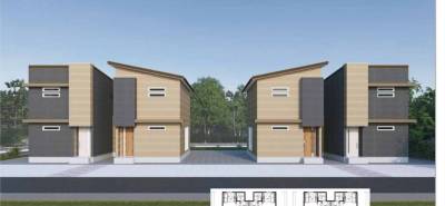 新築戸建⭐︎ 外壁等変更の場合があります。各駐車場4台庭付