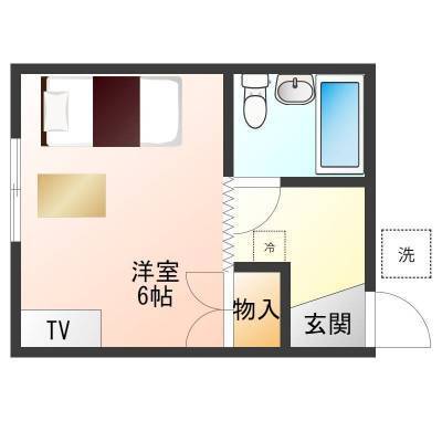 山口県山口市 コーポラス東山207の間取り図