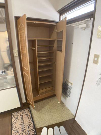 玄関収納もあり、とても便利です