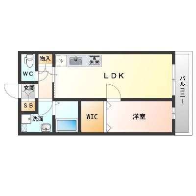LDK9.4帖、洋室3.7帖。収納率10％弱が特徴です
