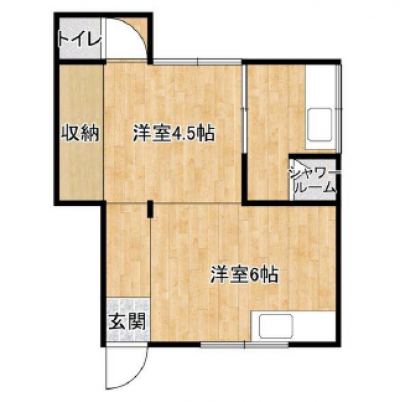 2Kの間取りです。
