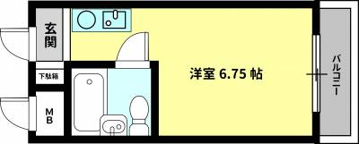 大阪府東大阪市 大洋ハイツ永和203の間取り図