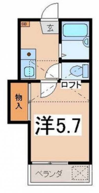 山梨県甲府市 ベラ・ヴィータ　南甲府203の間取り図
