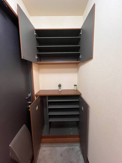 大容量シューズクローゼット完備