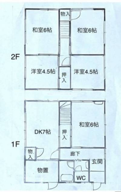 三重県松阪市 譲渡型貸家　駅部田西の間取り図