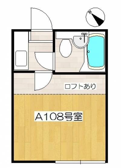神奈川県相模原市緑区 プラザ・ドゥ・デボンA108の間取り図