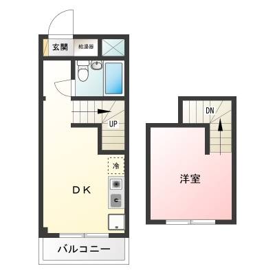 室内階段で、来客時にも５Fのプライベート空間を確保できます