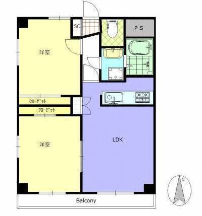 神奈川県平塚市 パークリージェンシー湘南平塚301の間取り図