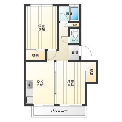 神奈川県横浜市青葉区 千草台団地3号棟351の間取り図