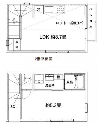 戸建の間取♬メゾネット風ロフトもついてます！