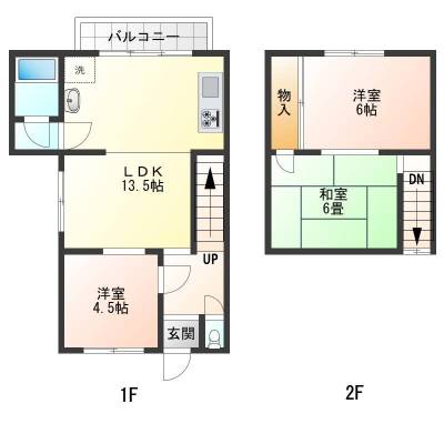 奈良県奈良市 こまわりテラスの間取り図