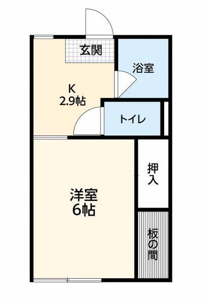 福島県会津若松市 マミーハイツ103の間取り図