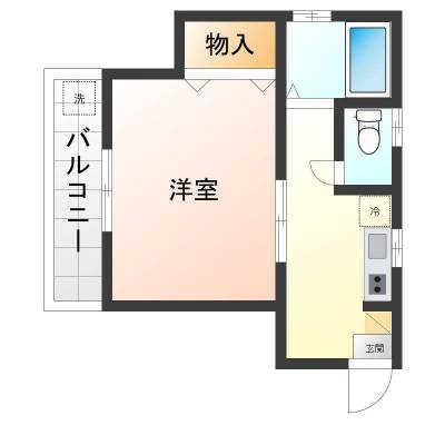 東京都府中市 コーポ白糸台第2(旧称：第2白糸台コーポ)205号室の間取り図