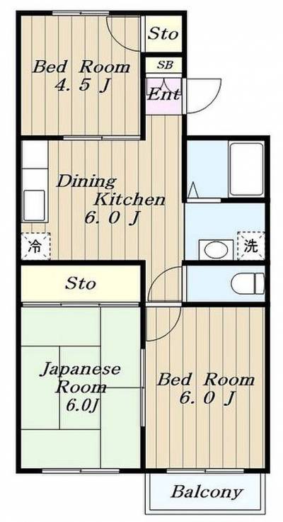 神奈川県相模原市南区 ハイツ相模302の間取り図