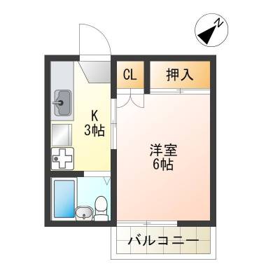 東京都練馬区 メゾンシュクレーno.202の間取り図
