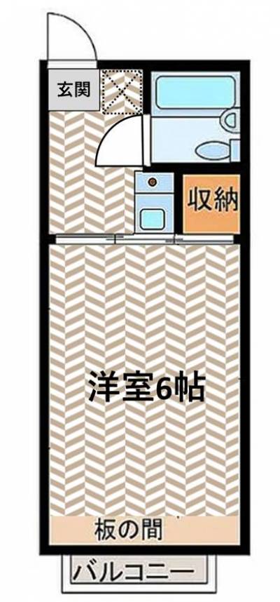 単身向けアパートになります。使い勝手がよい間取りになります。