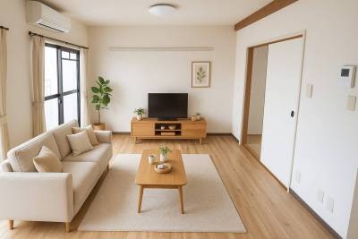 リビング：家具を配置した場合のイメージフォトです