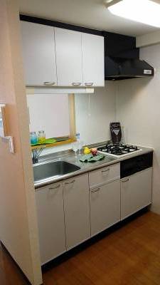 2口コンロ、カウンター、システムキッチン♬