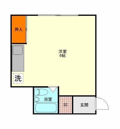 神奈川県秦野市 ジュネス東海大学前101の間取り図
