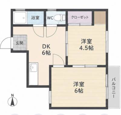 バス・トイレ別の使いやすい間取りです