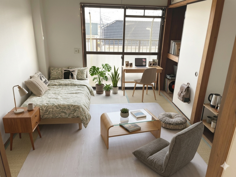 6.5畳の居室
家具はバーチャルステージングです。