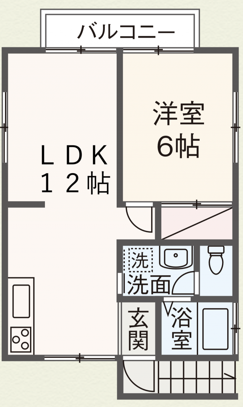 全室フルリノーベーション済みの広々1LDK！2DK使用も可！