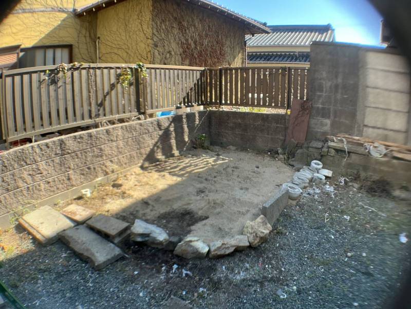 庭です
家庭菜園できます