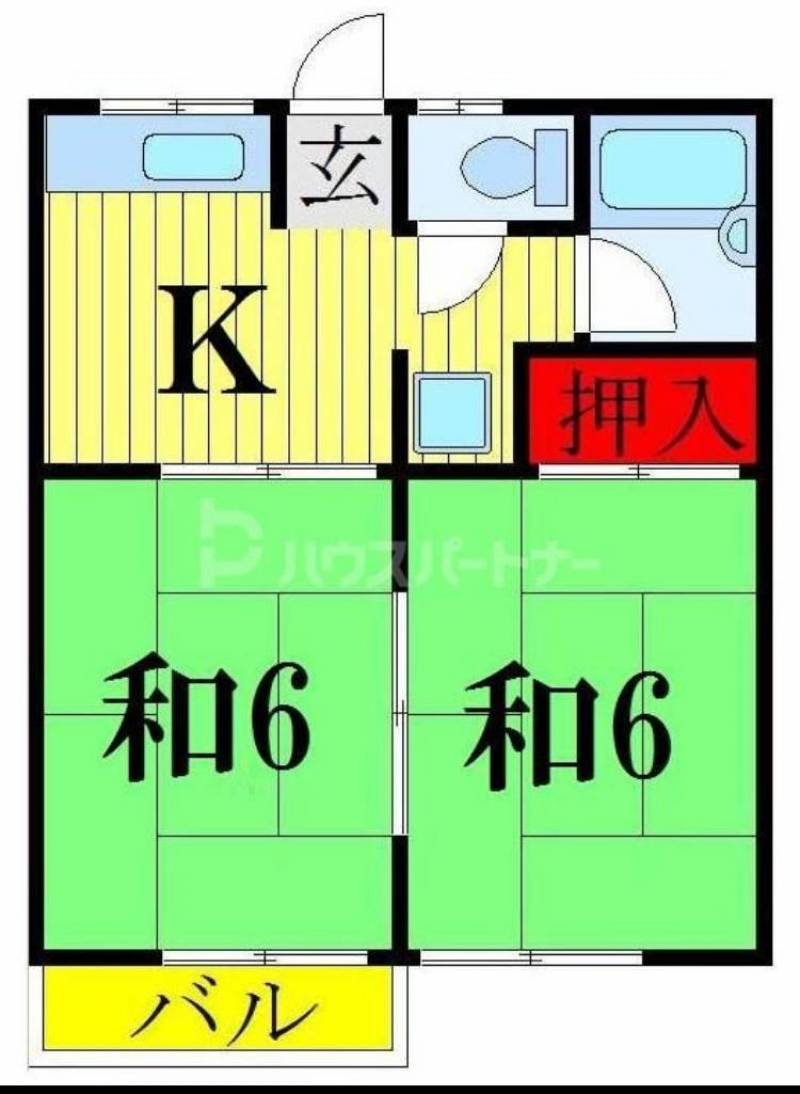 手前の和室は洋室に変更してます。