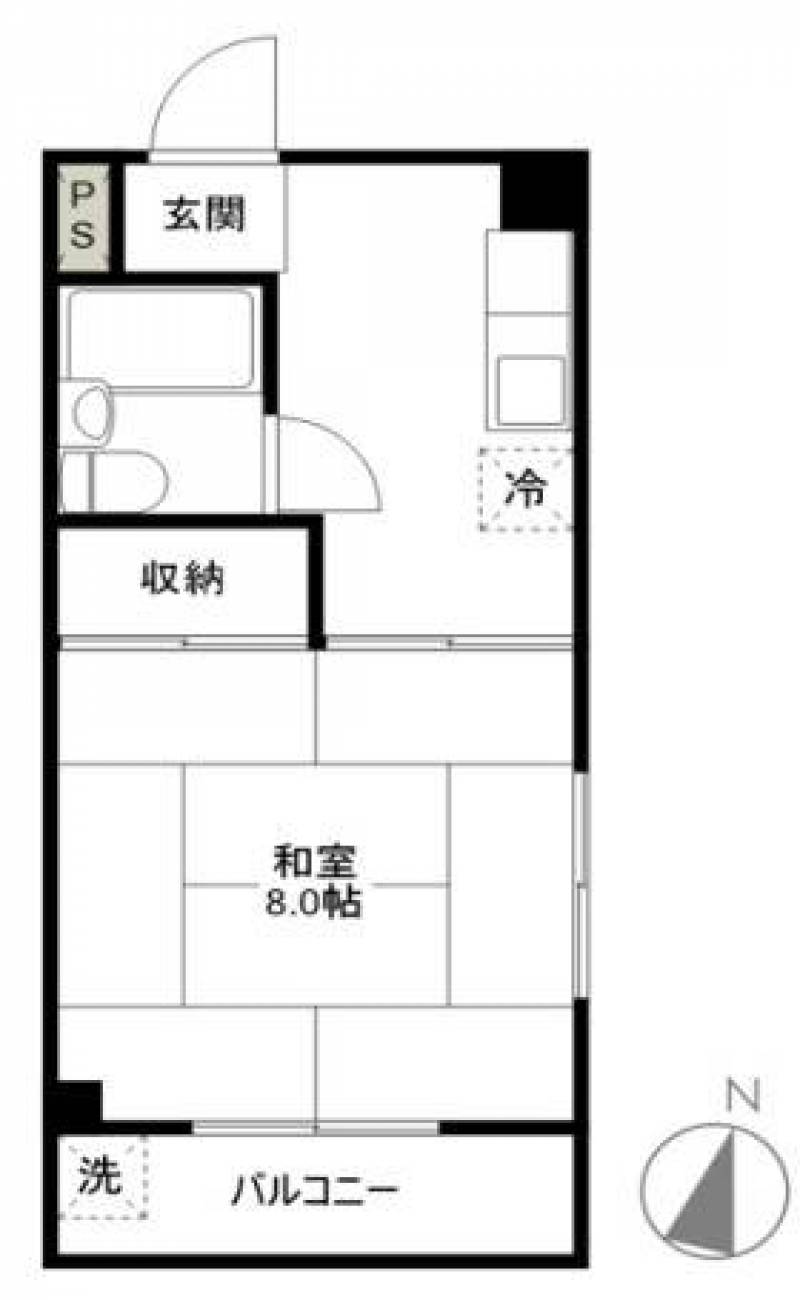 広めの1Kでゆったり
