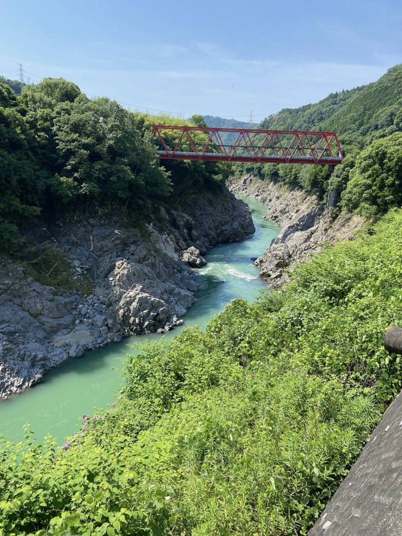 近くに流れる川はまさに清流です（夏）