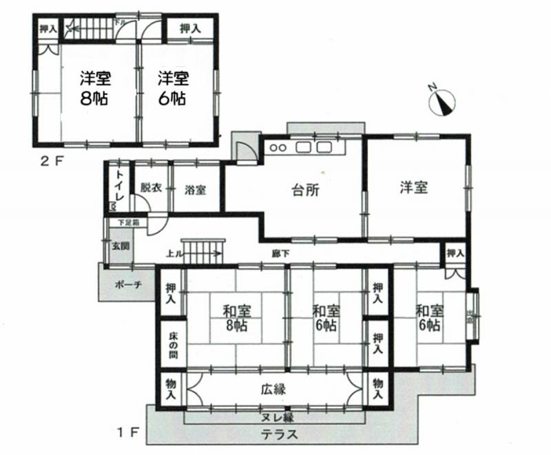 ６ＬＤＫの間取りです。