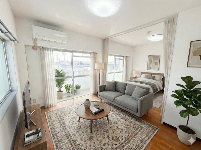 広々としたお部屋（ホームステージングイメージ）