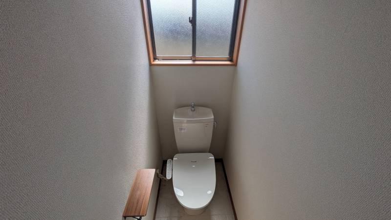 温水洗浄機能付便座。