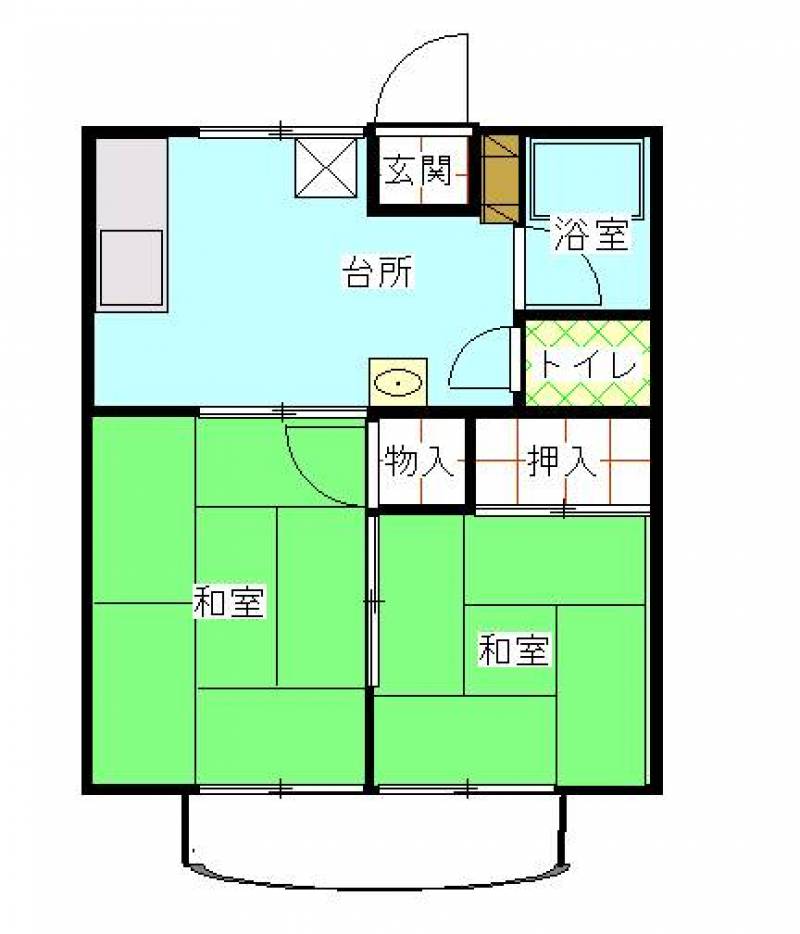 2階角部屋！
使いやすい間取り