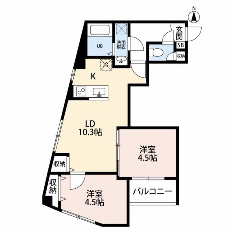 2LDK♪南向き♪2面採光窓4つ♪追焚機能♪