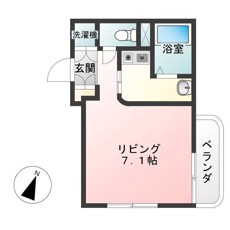 【角部屋の明るい部屋】