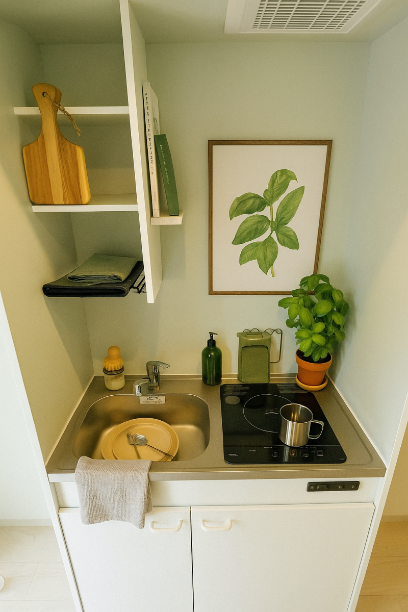 システムキッチン、IHコンロ、都市ガス