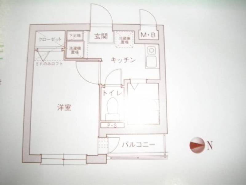 パステージ大正５０４　間取り図