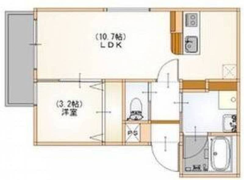 301の間取りは反転します。