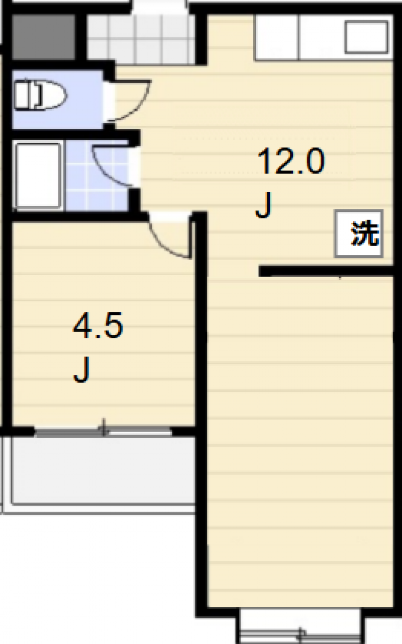 402号室間取り図です