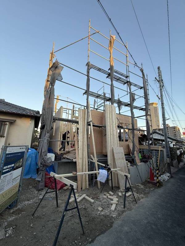 【骨格建築スタート・２０２６年３月完成予定】