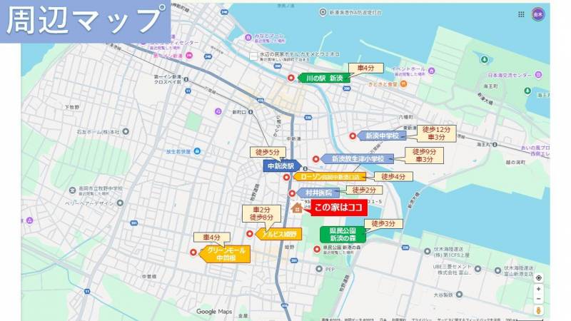 少しサイズが小さいですが周辺のスポットマップです