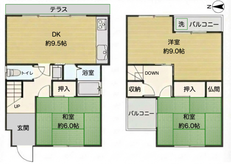 3DKです。すっきり住みやすい間取りです。