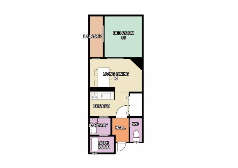 【中庭付きの１ＬＤＫ】