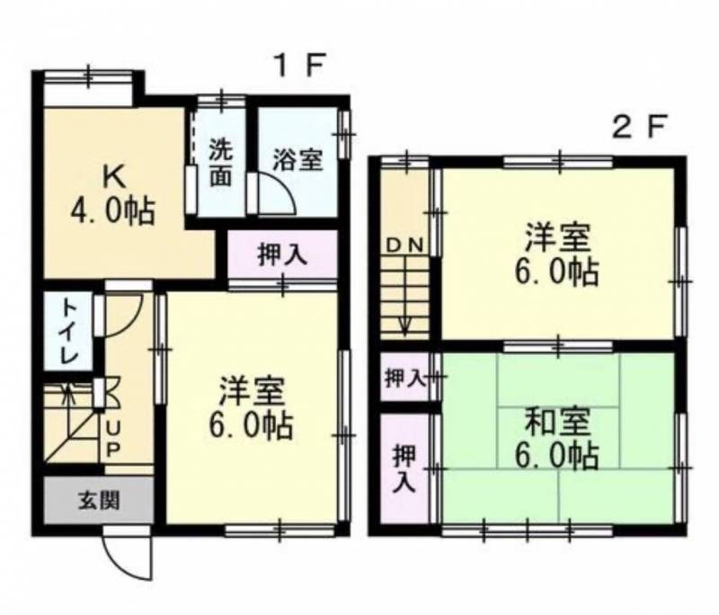 広く使える3Kの間取り