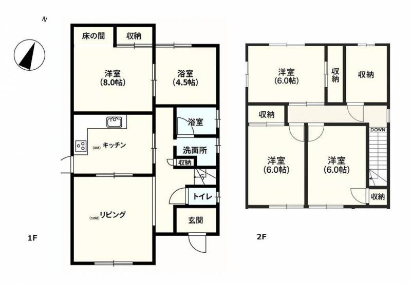 日当たりのいいリビングがある５SLDKです。