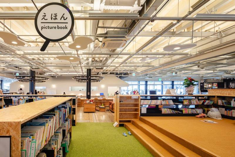 図書館や支援センターまで車で４分