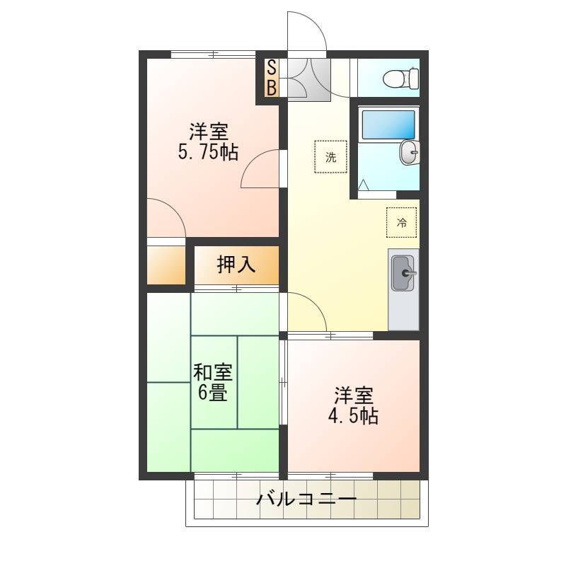 南東向きで日当たり良好。1人なら目的毎に使い分け！