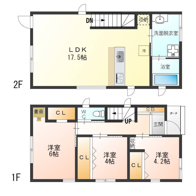2階リビング♪広〜い17.5畳◎